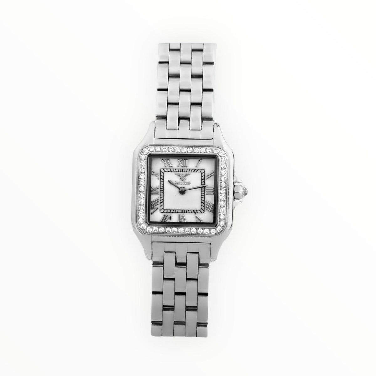 Sliver Case With Pearl White Dial