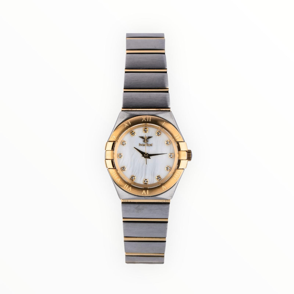 Galaxy - Silver Gold Case with Pearl White Dial