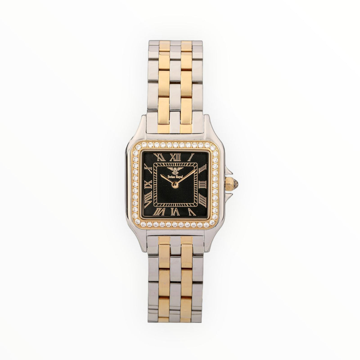 Sliver Gold Case With Black Dial