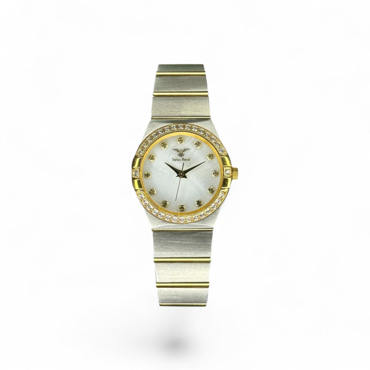 Galaxy - Silver Gold Case with Pearl White Dial