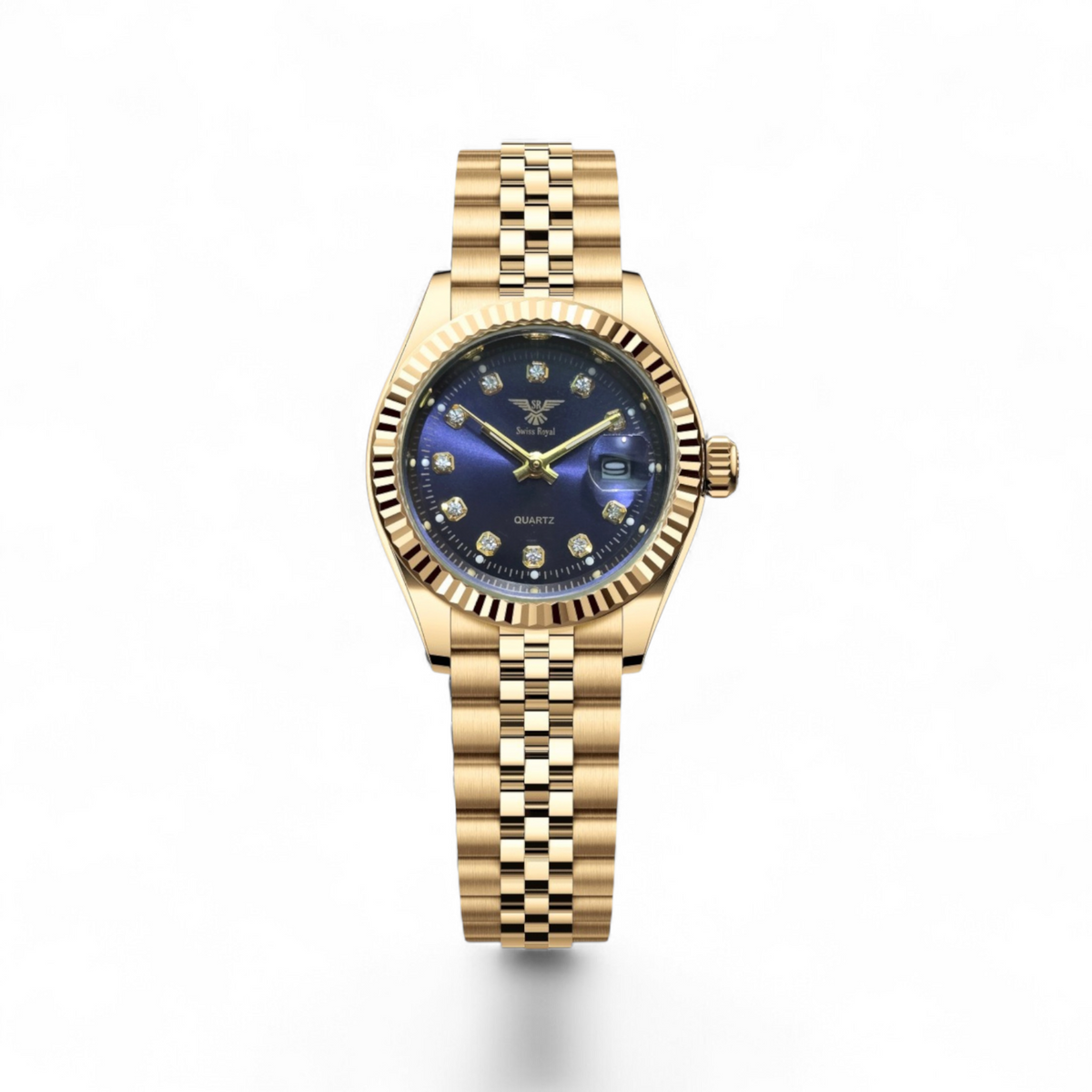 Gold Case With Navy Blue Dial Women