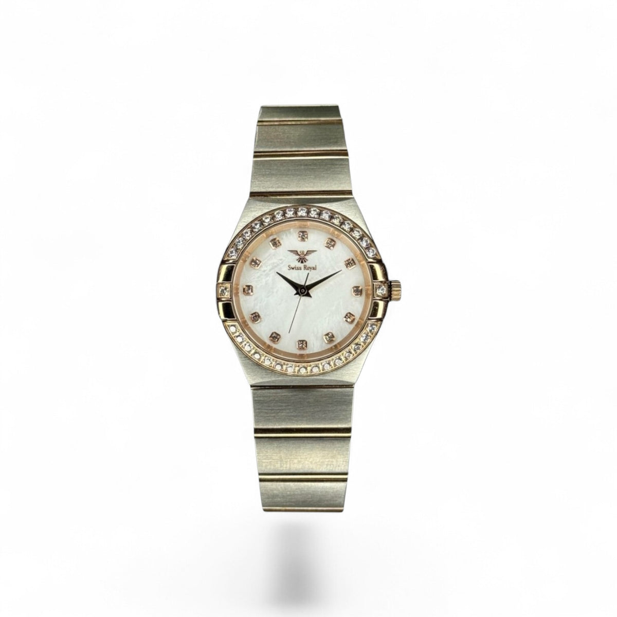 Galaxy - Silver Rose Gold Case with Pearl White Dial