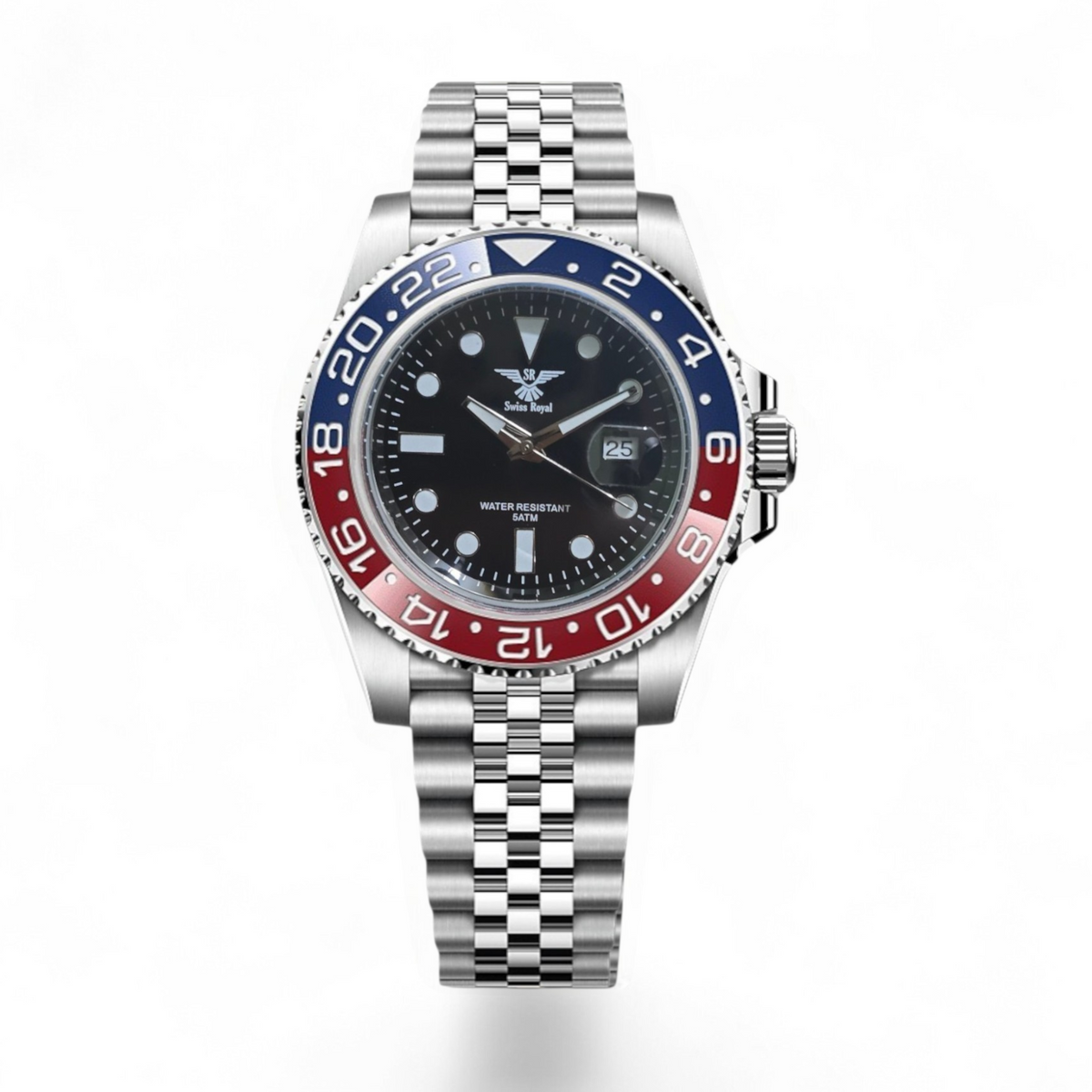 GMT - Silver Case with Black Dial