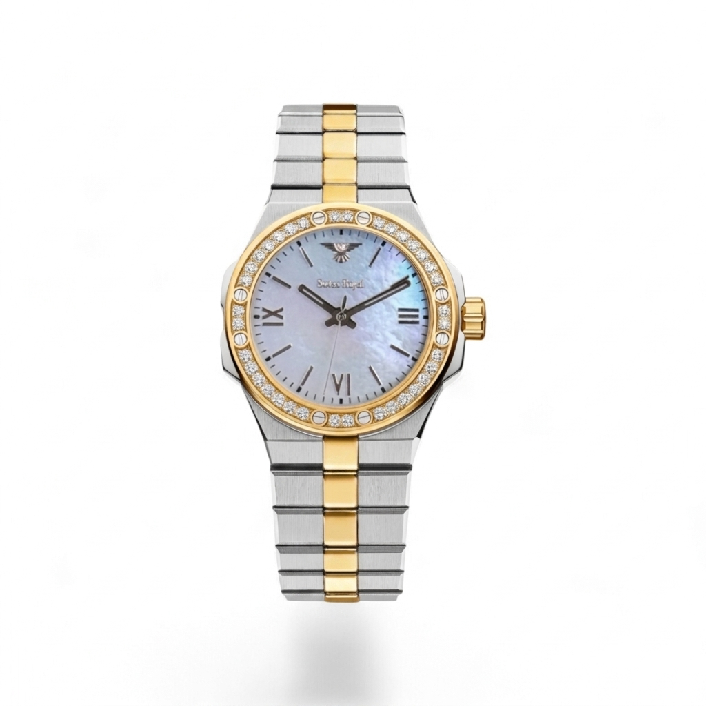 Stellar - Silver Gold with White Dial