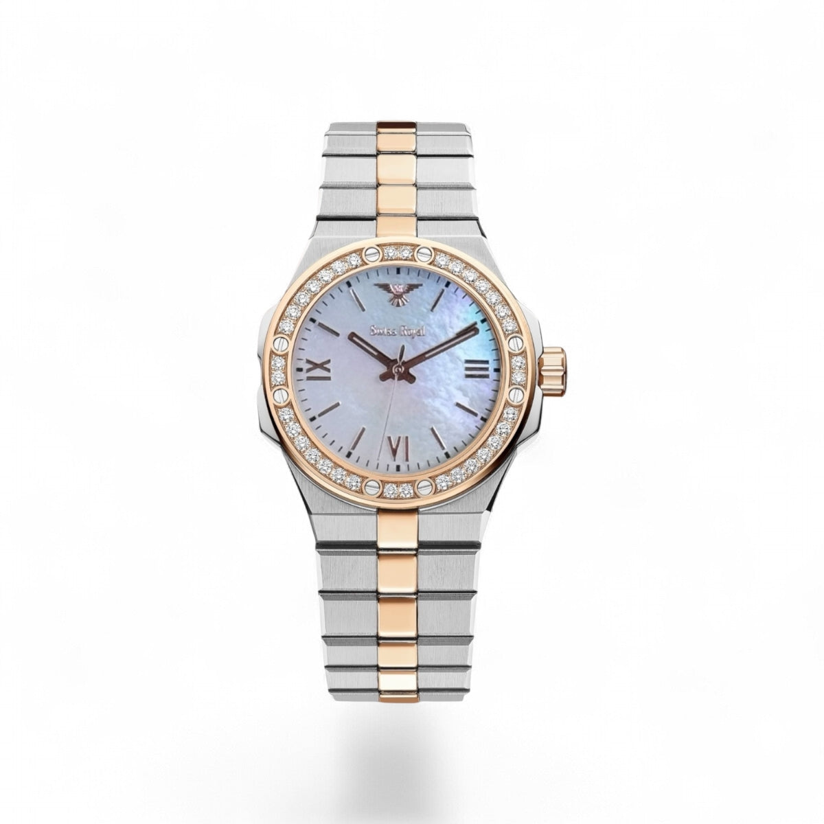 Stellar - Silver Rose Gold with White Dial