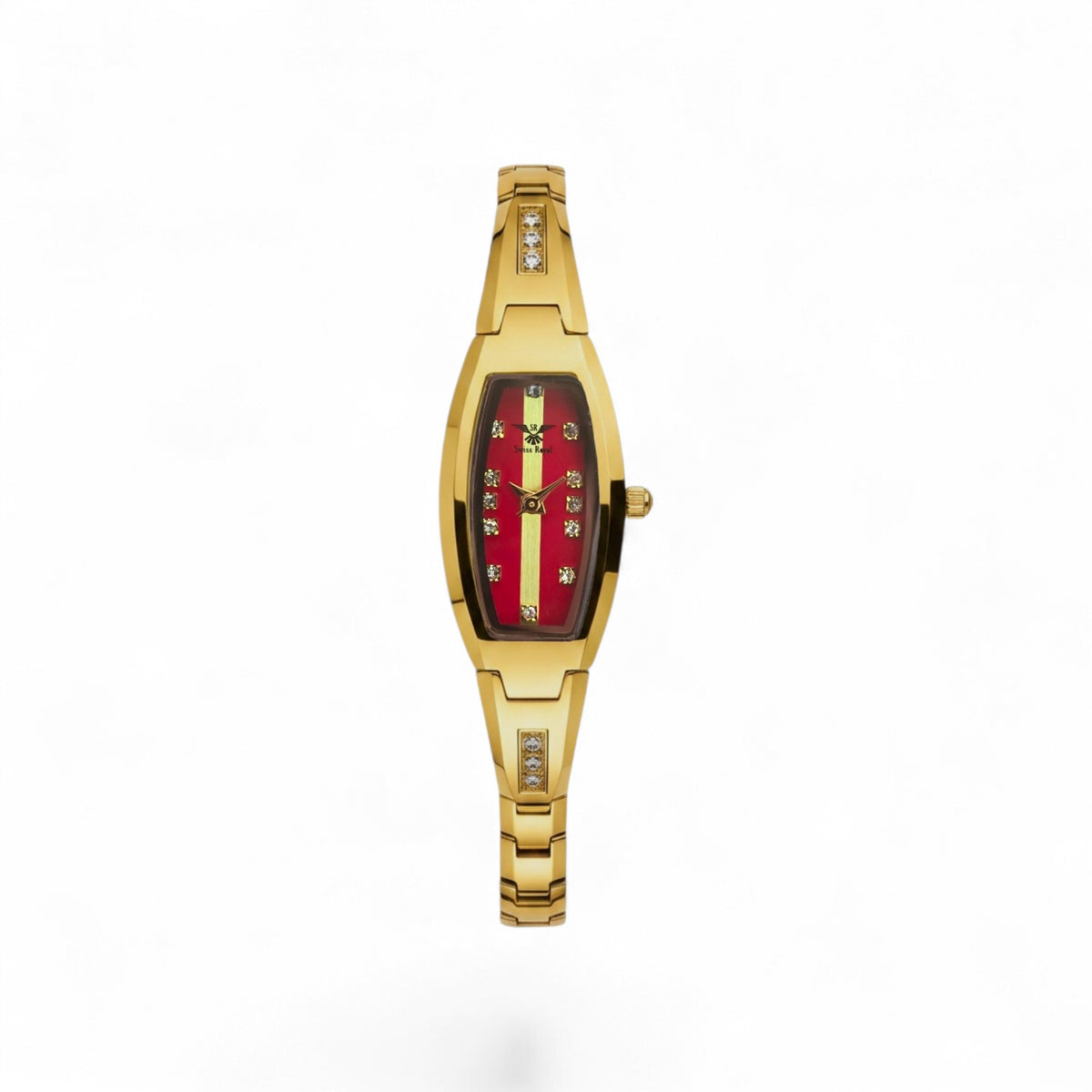 Ceramic Tungstone - Gold with Red Dial