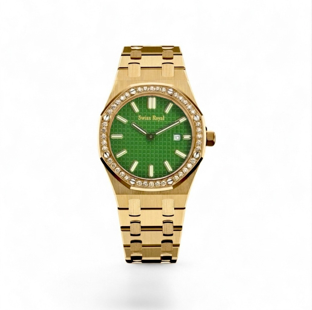 Signature - Gold With Green Dial
