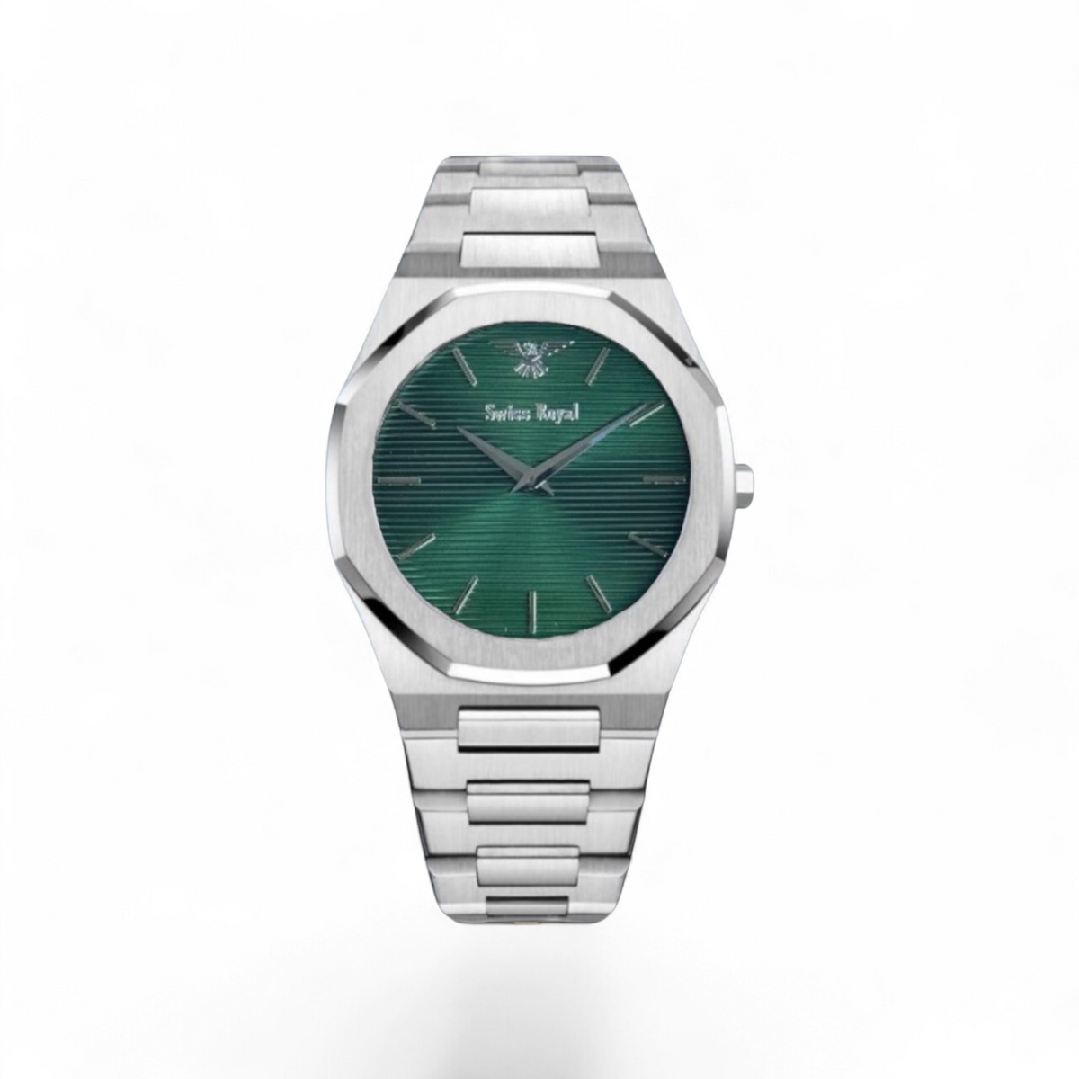 Ultra Slim - Sliver Case with Green Dial