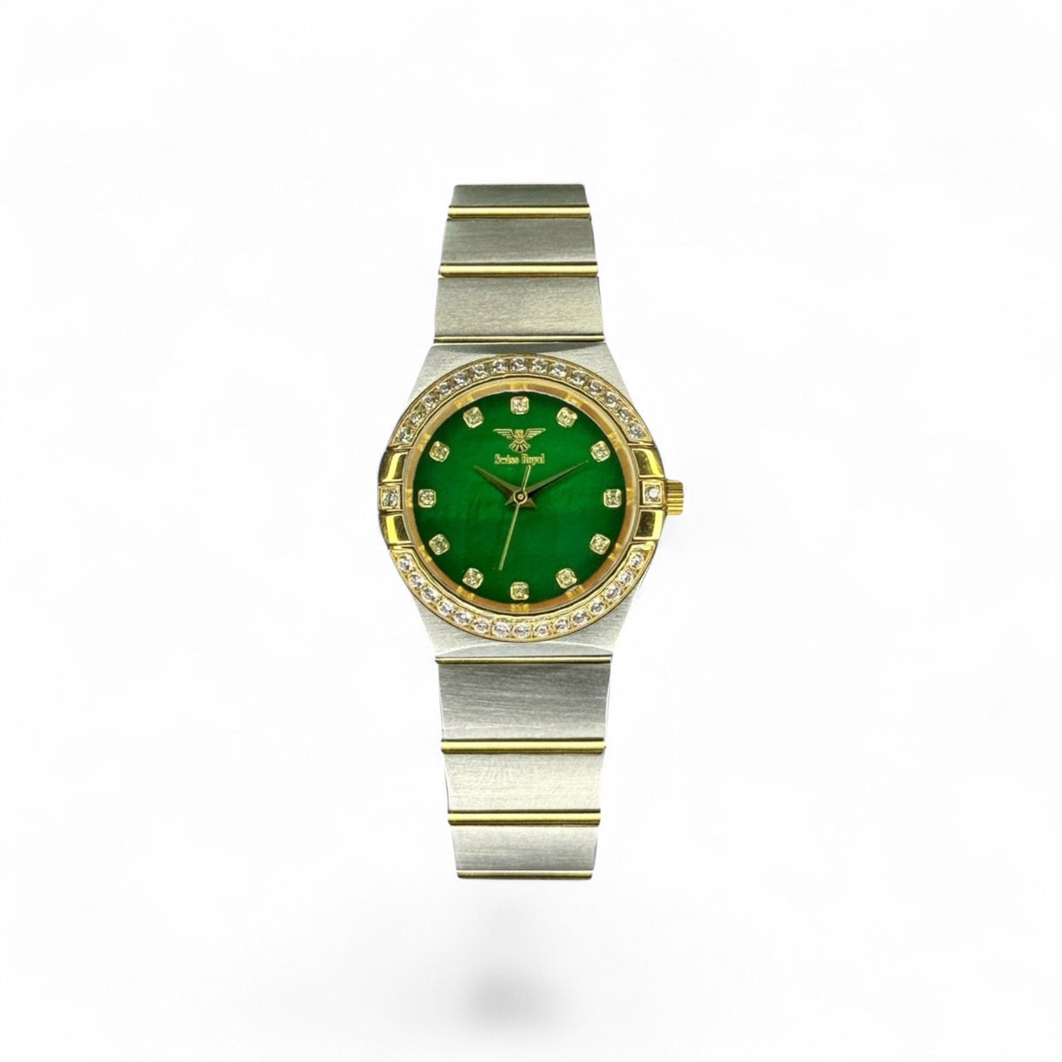 Galaxy - Silver Gold Case With Pearl Green Dial