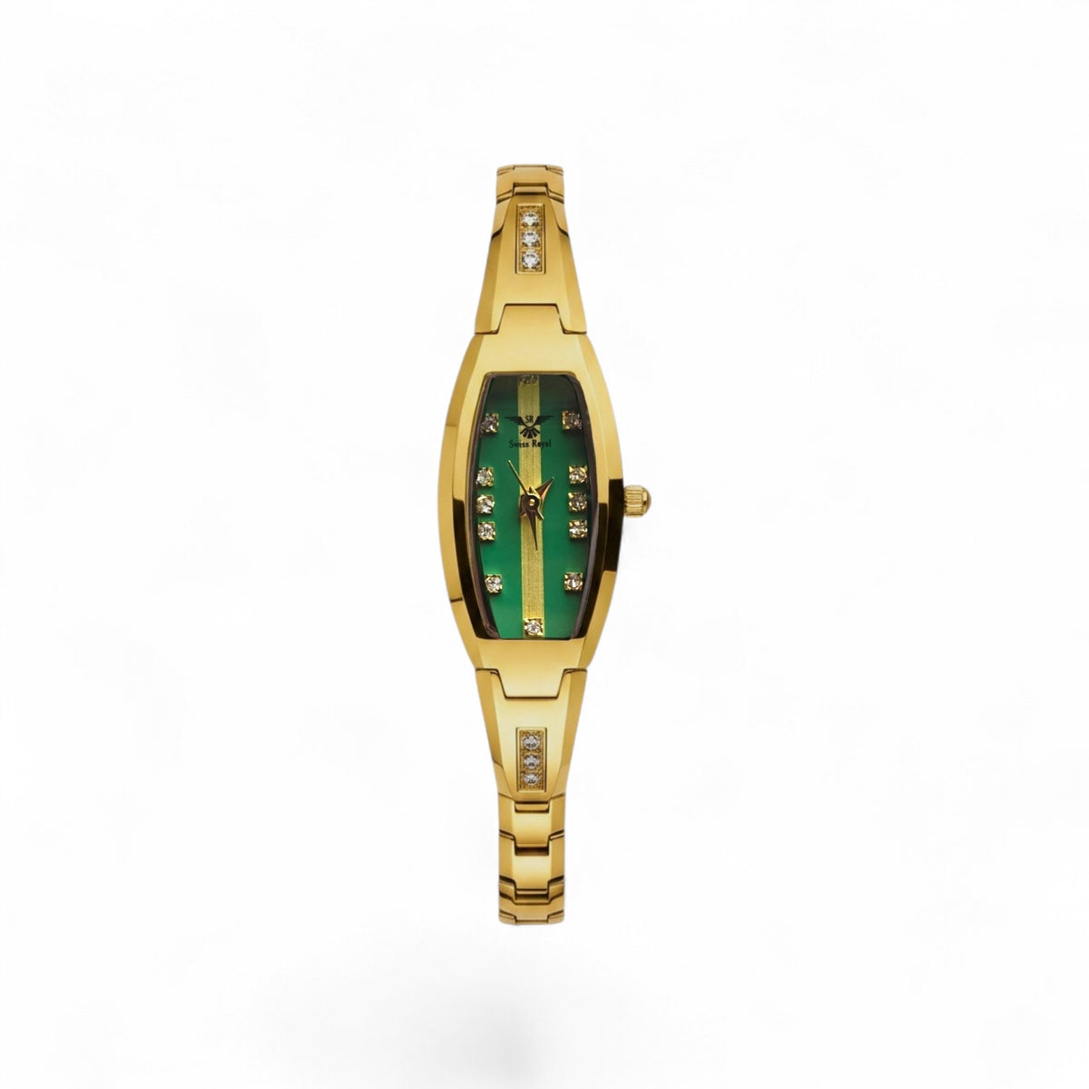 Ceramic Tungstone - Gold with Green Dial
