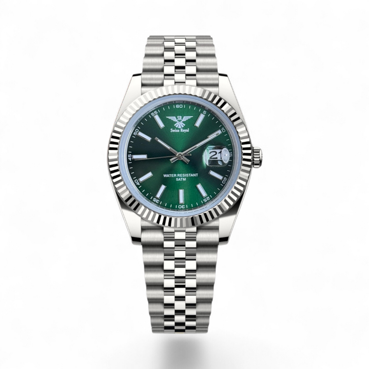 Datejust - Silver Case with Green Dial